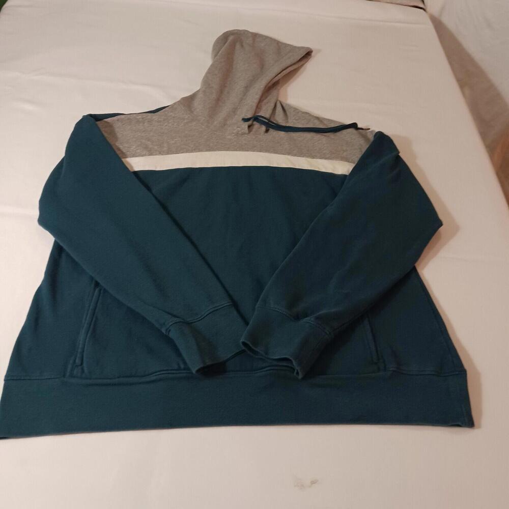 BCG Men's Green & Gray Pullover Long Sleeve Hoodie Sweatshirt Pockets Size XL
